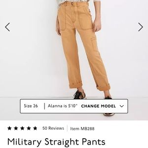 Madewell military straight pants